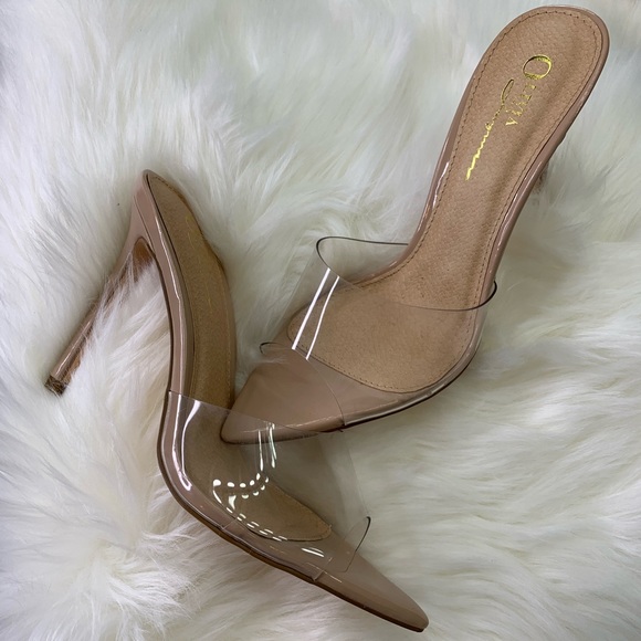 Lola Shoetique Shoes - Clear nude heels size 8 new!